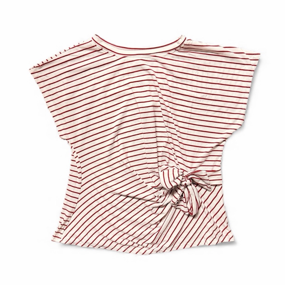 Striped Tie Front Top